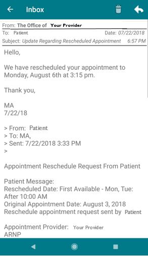 Rescheduling Your Appointments via 4.