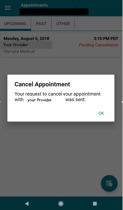 Canceling Your Appointments via 4.