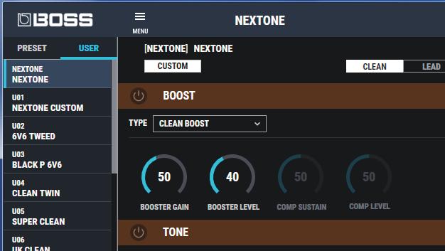 Using Nextone Editor Editing a Patch 1. Click the patch that you want to edit.