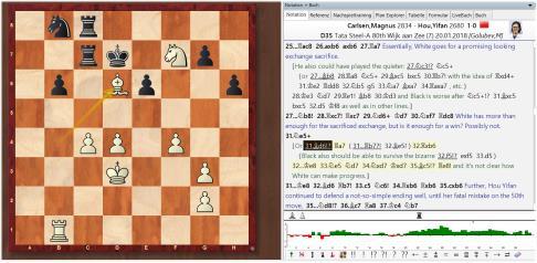 To conclude, press OK and the position will appear on the board. 1.4.3 Enter variations and annotate games Please note the toolbar below the board: To enter analyses and annotations is easy.