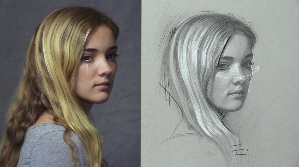 Used properly edges can have a dramatic effect on your portrait drawings. Hard edges make objects come forward. Soft edges make objects recede into the background.