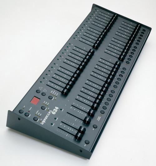 Faders are patched to control specific dimmer/circuit numbers.