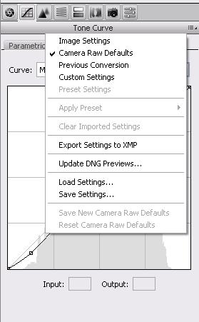 Resetting the raw image To reset to the original raw image as it was when it game off the camera do the following: Click the menu at the top of