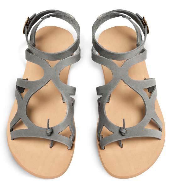 Lyda Sandal This striking cut-out pair is crafted from leather or suede and is finished with