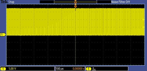 Searching for Anomalies with Wave Inspector 1. In the previous section, the oscilloscope s trigger was used to capture at least one event (glitch or runt pulse) in each acquisition.