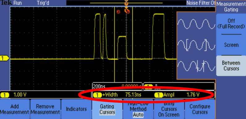 g. Press the front panel Cursors button once to turn off cursors. 5. Cursors provide a simple way to manually measure basic amplitude and timing parameters of digital signals.