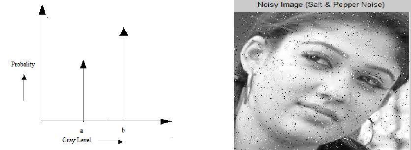 Figure 4: Gaussian Noise B. Salt-and-pepper noise Salt and pepper noise is a form of noise typically seen on images. It represents itself as randomly occurring white and black pixels.