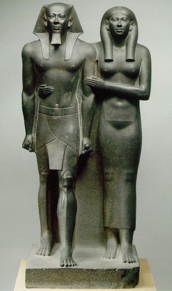 Menkaure and Khamerenebty from Gizeh, Egypt ca.