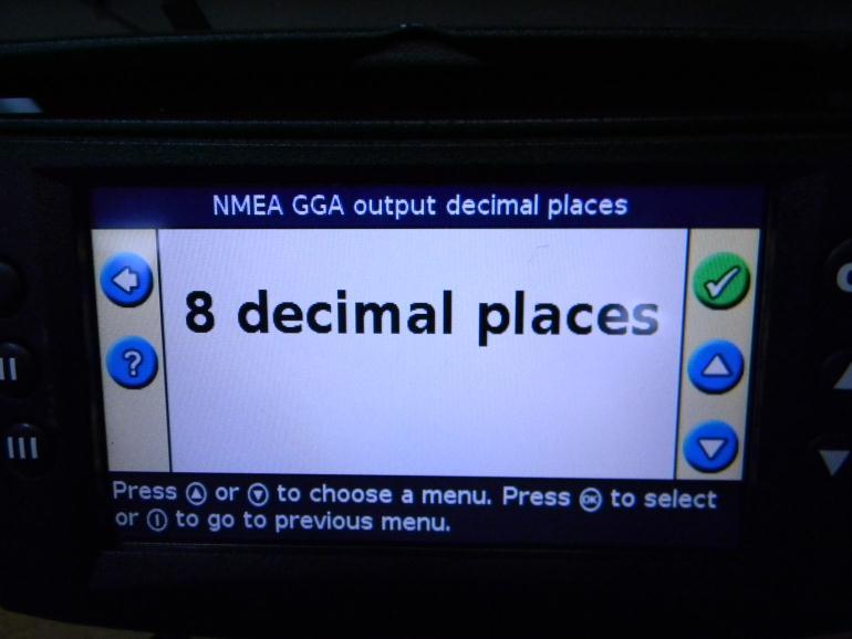 Section 3: Operation NMEA GGA Output Decimal Places set to 8 The EZ Guide 500 should now be configured to send the GGA string to the RTK Bridge M.