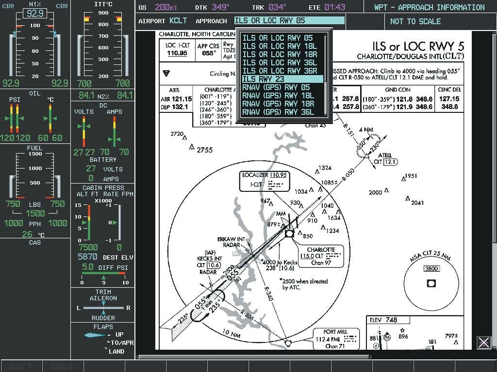 ADDITIONAL FEATURES When a chart is not available by selecting the SHW CHRT Softkey or selecting a Page Menu Option, charts may be obtained for other airports from the WPT Pages or Flight Plan Pages.