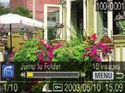 Tilting the camera will keep images advancing, and tilting at a further angle will make images advance more quickly.
