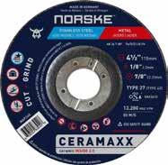 CUTTING ABRASIVES PROFESSIONAL CEREMAXX CUTTING + GRINDING Our STRONGEST discs Manufactured with ceramic grain for ultimate performance Designed to CUT + GRIND stainless steel and metal Built for