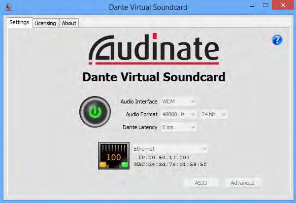 Configuring devices Streaming using Dante Required hardware You require an EM 9046 receiver equipped with an EM9046 DAN module (a Dante module provided by Sennheiser).
