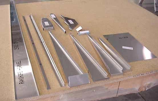 CH 601 Series Parts are labeled for easy identification with a part number and description: Part number example: 6T4-4 Vertical Tail Spar 6 - Zodiac CH 601 model T - Rudder