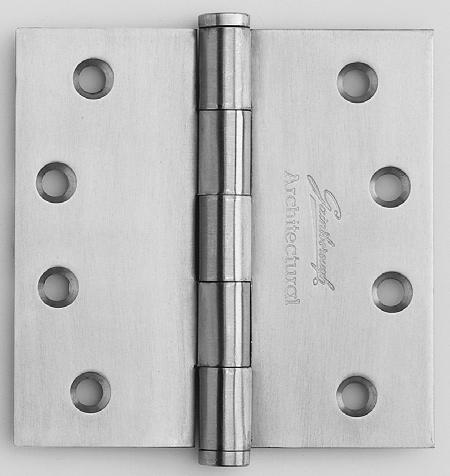 Architectural Hinges All dimensions shown within are Length x Width x Thickness Stainless Steel Flat Capped 2.
