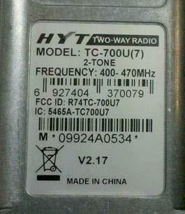 How to fix the error band issue on TC700 Problem: TC700 U(7) 400-470mhz get