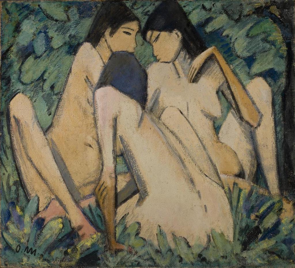 Otto Müller, German, 1874 1930 Three Girls in a Wood,