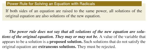 Solving Equations with Radical (7.