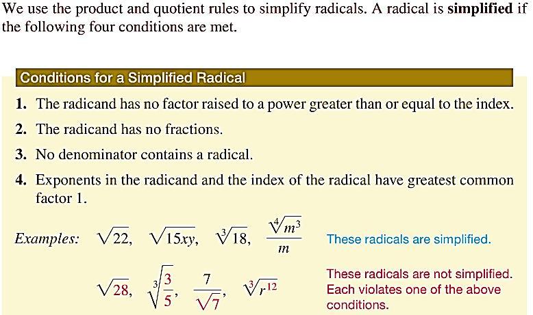 radicals EXAMPLE #1: Figure