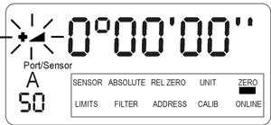 The following new value will now be displayed in the absolute mode: ZERO-OFFSET is stored in the sensor head Displayed value = Value of the sensor minus Zero-Offset.
