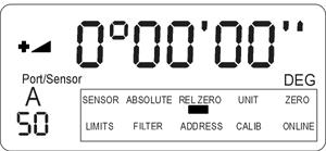 The selection pointer must be moved below the marking REL ZERO in the display of the LEVELMETER 2000 by pressing the key ON/MODE several times.