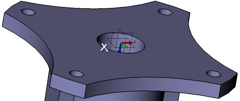 For the purpose of demonstrating this approach we will construct a simple gasket that would sit on the bottom of the flange as shown to the right.
