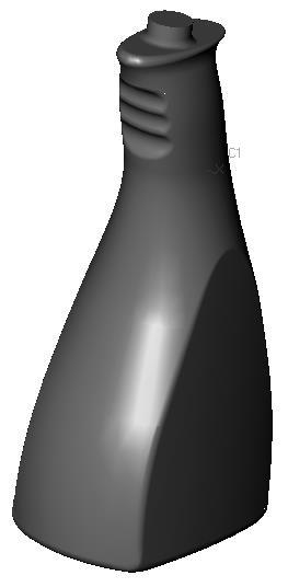 The next thing we want to do is adjust the orientation of the bottle to suit our model designers requirements relative to machining. We want to rotate the bottle about the X and Y-axes.