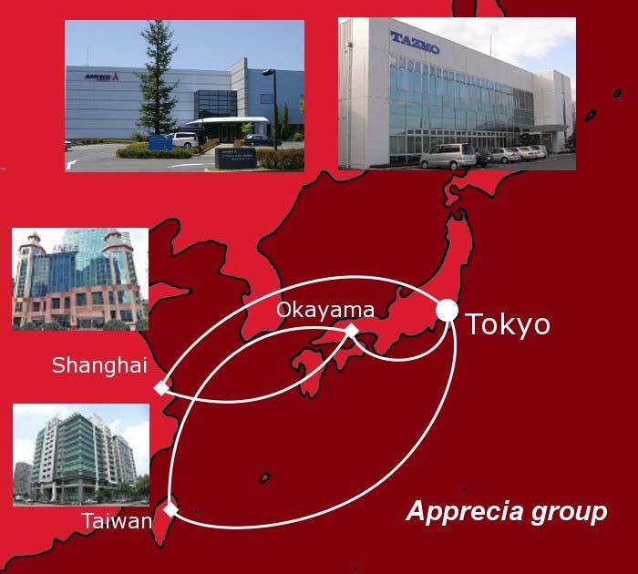 Company Information Company Name Head Office Okayama Technology Center Yokkaichi Support Center Apprecia Technology Inc.