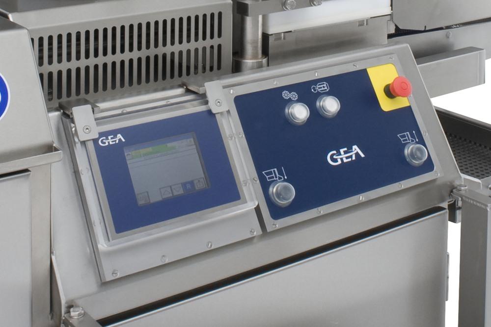 Modular design Automated product portioning in trays possible Controls The GEA FreshFormer has a programmable PLC with a GEA touchpanel interface to optimize the forming cycle for every individual