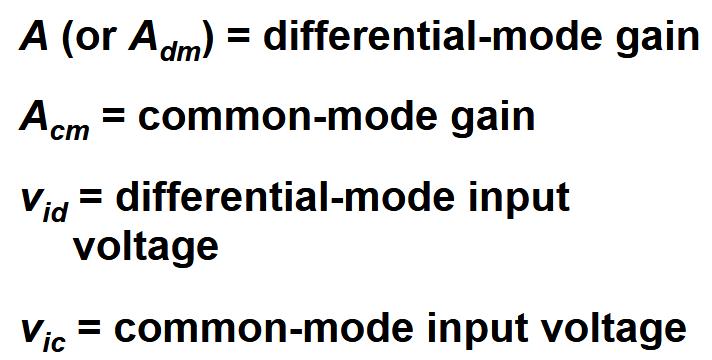 Common mode rejection ratio Definition: Common mode rejection ratio represents