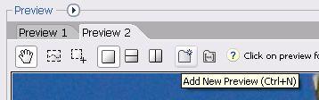 Advanced Use Figure 22: Preview pop up menu Alternatively, you can add a new preview by clicking