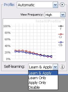 Advanced Use Figure 31: Self-Learning options Noise Profile Information You can view detailed information for noise profile by accessing the "Noise profile Info..." menu item.