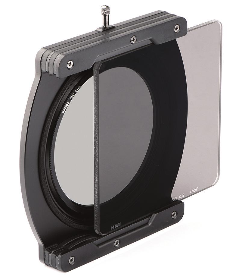 C4 Cinema Filter Holder NiSi's C4 Filter Holder is made of CNC machined aviation grade aluminium. Its small light design is quick to install and remove from the lens.