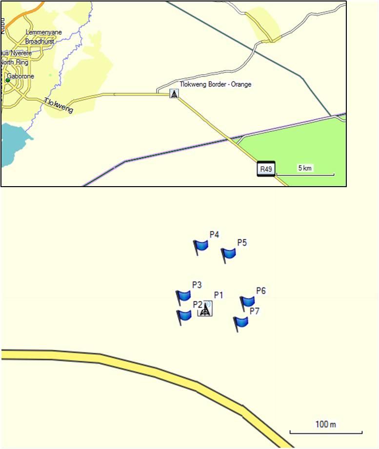 Figure 1: Map of Area around Base Station Site and