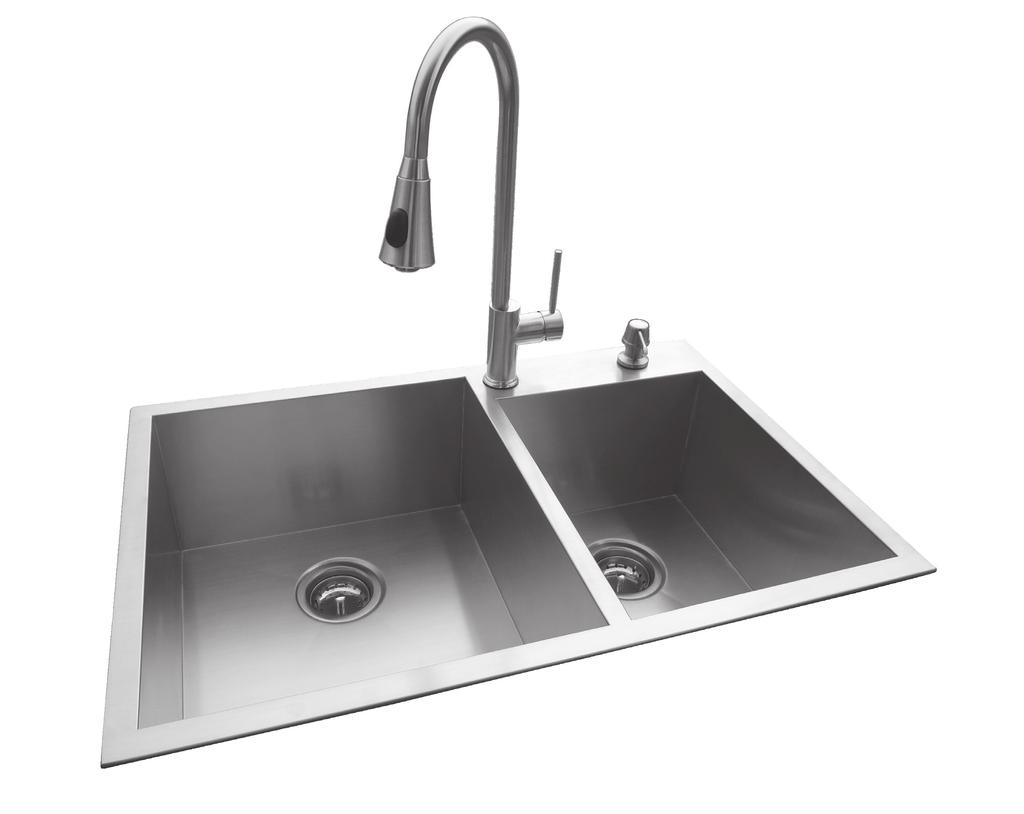 contemporary, offset dual bowl stainless steel sink kit OWNER s