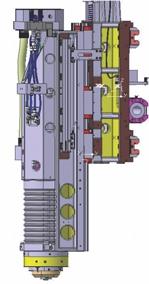 maximise rigidity, the Z axis assembly is supported by a 3 lane LM guide block structure.