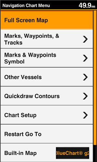 Chart and 3D Chart Settings NOTE: Not all settings apply to all charts and 3D chart views. Some options require premium maps or connected accessories.