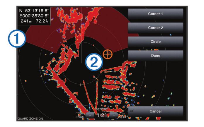 The Radar overlay displays data based on the most recently used radar mode. Dual Range Mode: Provides a side-by-side view of both shortrange and long-range radar data.