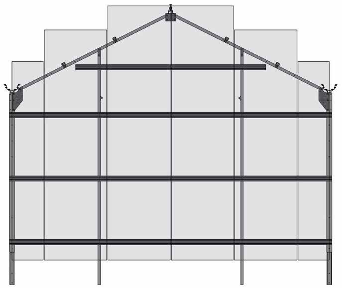 Twin Wall (T): Solid End Wall No Base Plates ATTENTION: Attach twin-wall panels to end wall girts