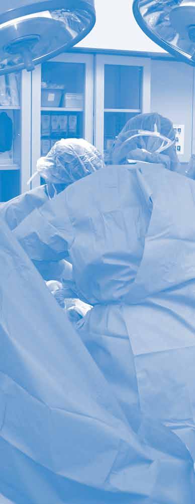SureSafe VETERINARY Key features of SureSafe Surgical Drapes: Low-linting, non-woven, absorbent medical fabric laminated to a nonskid Strong and safe fluid control features, soak up spills and