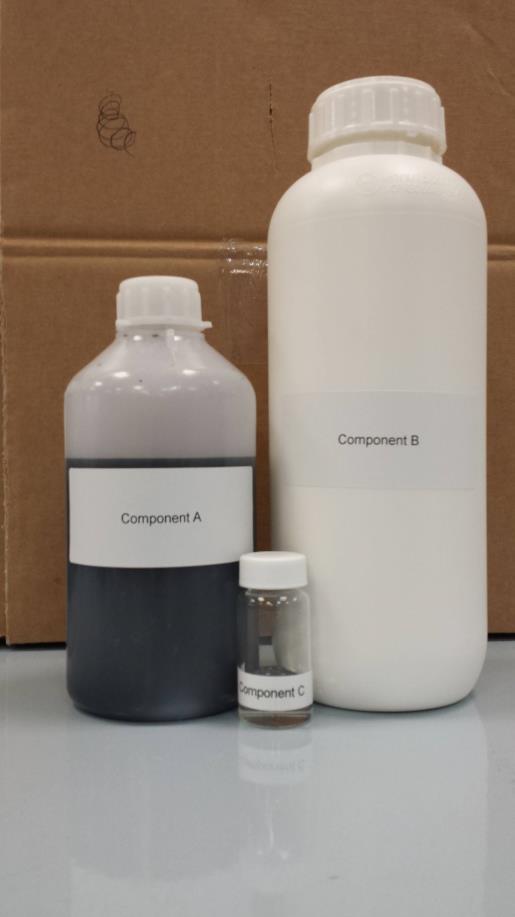 Ceramer formulation Component A Component B + C Water phase containing inorganic materials