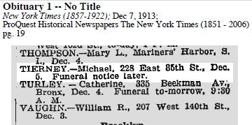 Although the notice mentions a Funeral Notice was to follow, a search of the newspaper for several weeks after this date turned up nothing.