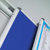 Larger items such as screens and flipcharts can be moved effortlessly over the top of whiteboards and