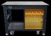 MOBILE FIXTURING STATION The Rhino Cart Package Part No. TDQ612075-K1 includes the mobile welding table + 66 pc. fixturing kit.