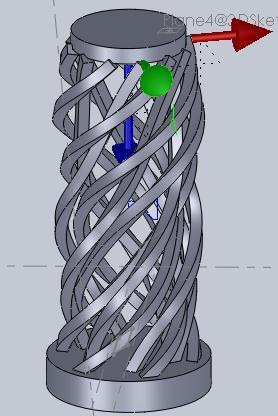 Figure 2: Initial Design using Google Sketchup Figure 3: Results of thin braids on manufactured fastener before testing Some design considerations were made to correct some flaws in the initial