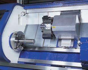 Tailstock motions are programme controlled for operational convenience.