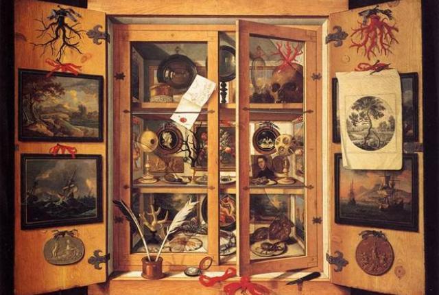 Images: (To be stored as separate files) Dominico Remps. Cabinet of Curiosities, circa 1690, Museo dell Opificio delle Pietre Dure, Florence Dominico Remps.