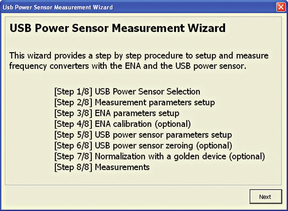 Start. Program running with USB recognition The first page of the wizard is shown in Figure 6.