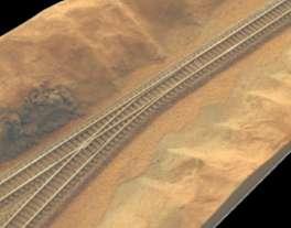 Now that we have the track in place and ready, we will start with the cess. (The area between the ballast and the rest of the world).