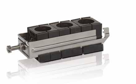 Accessories Generic Locking Coax Blocks Single and Multi-Stack Version For Round or Flat Members Utilizing a stainless teel frame to fasten the support blocks inposition, the Generic Locking Coax